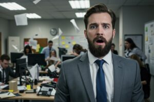 CEO analisando resultados de equipe e discutindo desenvolvimento de líderes com RH