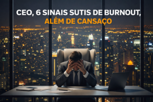 CEO, 6 sinais sutis de burnout, além de cansaço